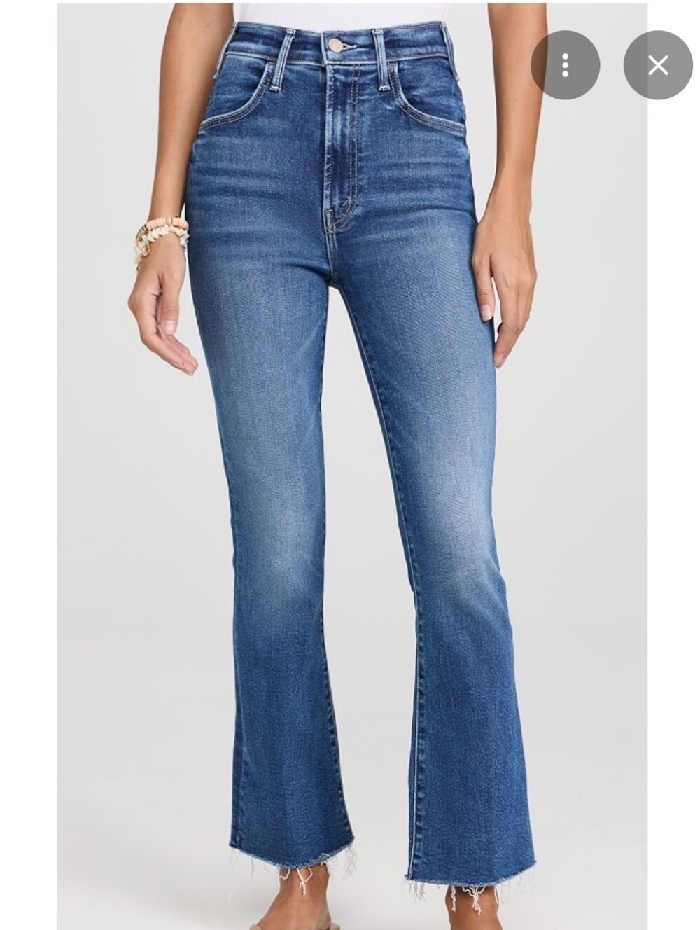 Mother Jeans Sz 24 The Hustler Ankle Fray Layover